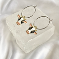 Cow Head Hoop Earrings image 0