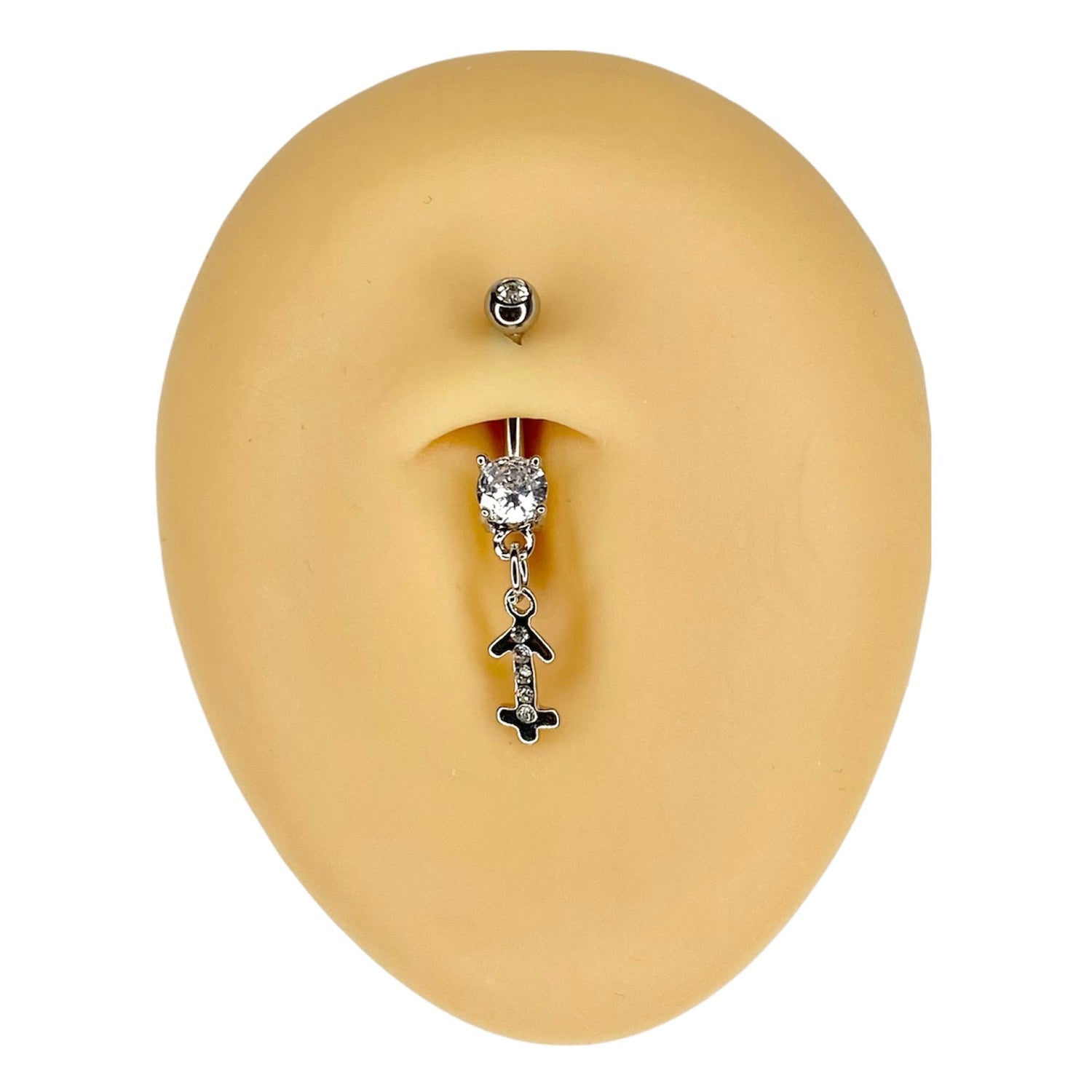 Sagittarius Zodiac Dangle Belly Bar  image 0