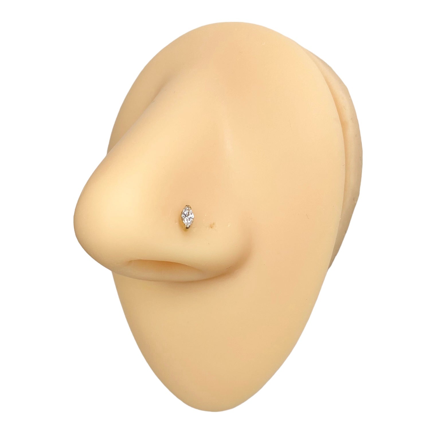 Gold Marquise CZ Nose Stud image 0