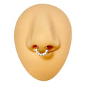Gold 7 Crystal Gem Bendable Hoop  image 0