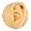 Red Prong Set Marquise CZ Flat Back Stud image 0