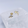 Gold Mini CZ Lightning Bolt Stud Earrings image 0