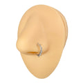 Silver Spikes CZ Lined Hoop image 0