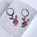 Pink Cubic Zirconia Playboy Earrings image 0