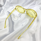 Yellow Clear Glitter Clout Goggle Sunglasses image 2