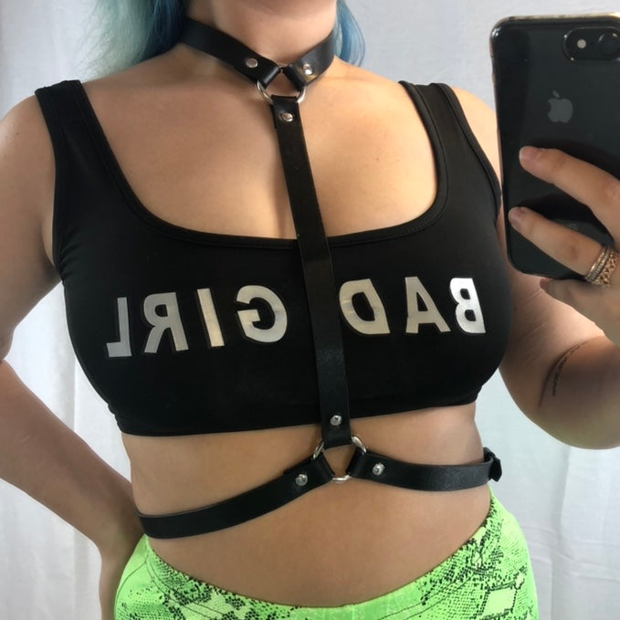 Faux Leather Body Harness image 1