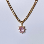 Baby Pink Royal CZ Necklace image 0