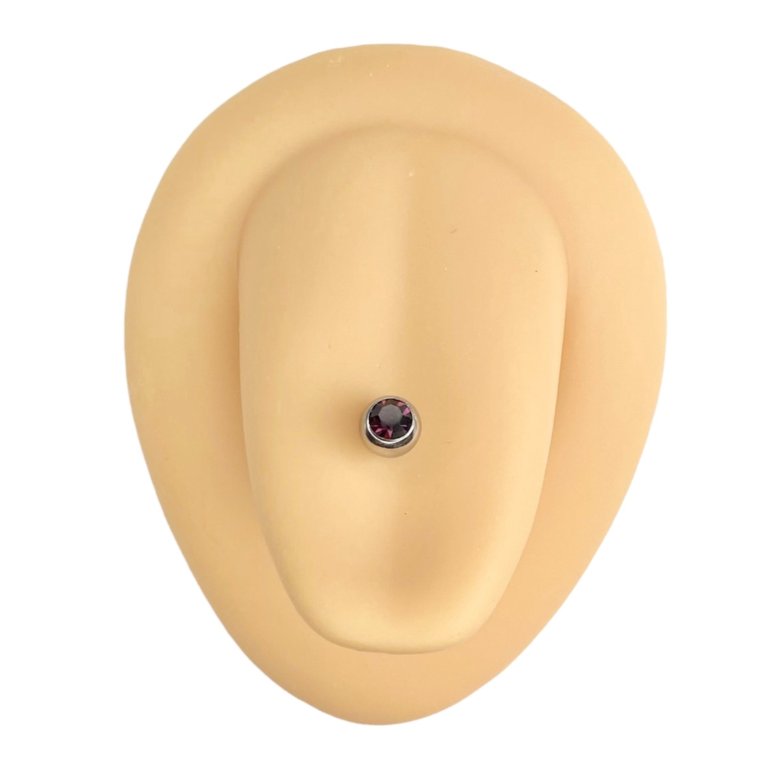 Purple Press Fit Gem Ball Tongue Bar image 0