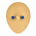 Blue Lava Glitter Prong Set Nipple Bar image 0