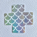 White Holographic Scale Cross Nipple Covers image 0