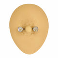 White Lava Glitter Prong Set Nipple Bar image 0