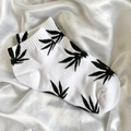 White & Black Weed Leaf Socks image 0