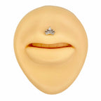 Silver CZ Tiara Flat Back Stud image 1