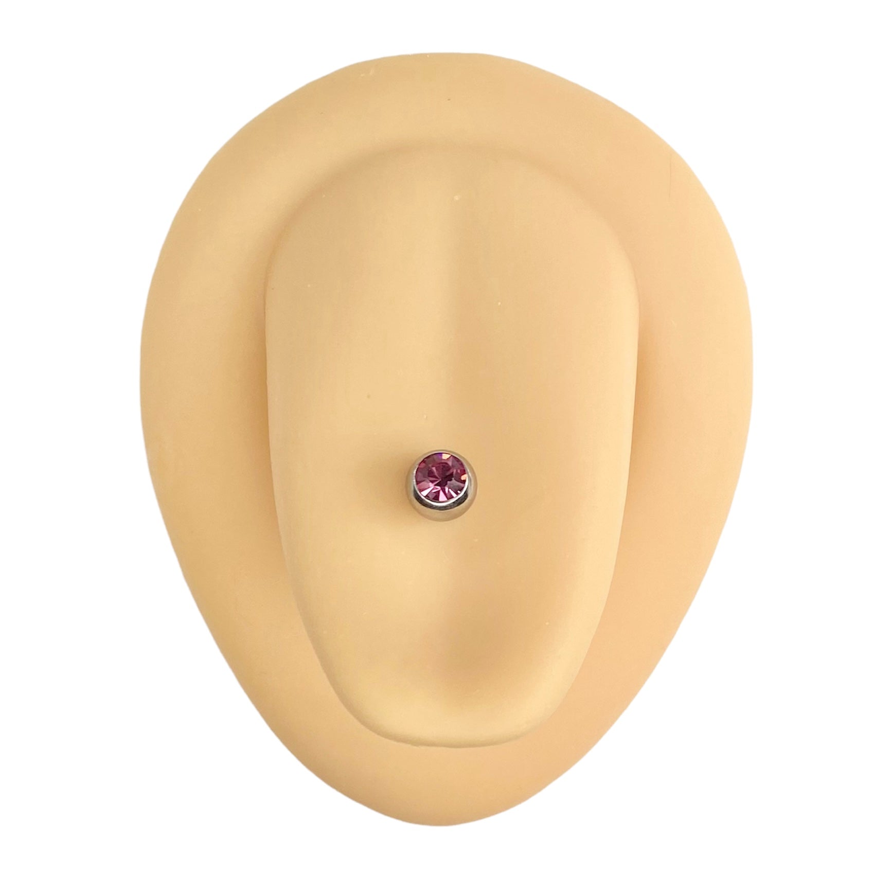 Pink Press Fit Gem Ball Tongue Bar image 0