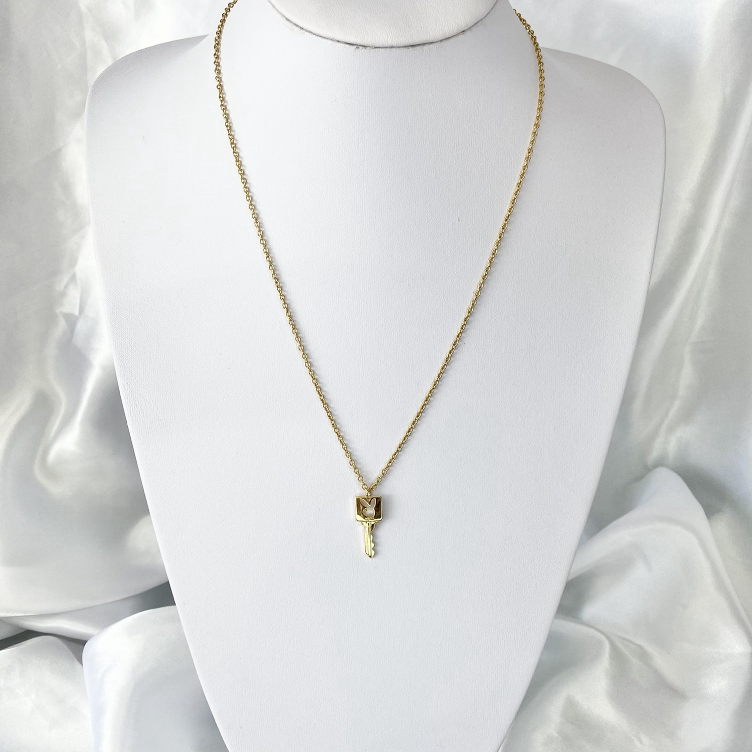 Gold Playboy Key Necklace image 1