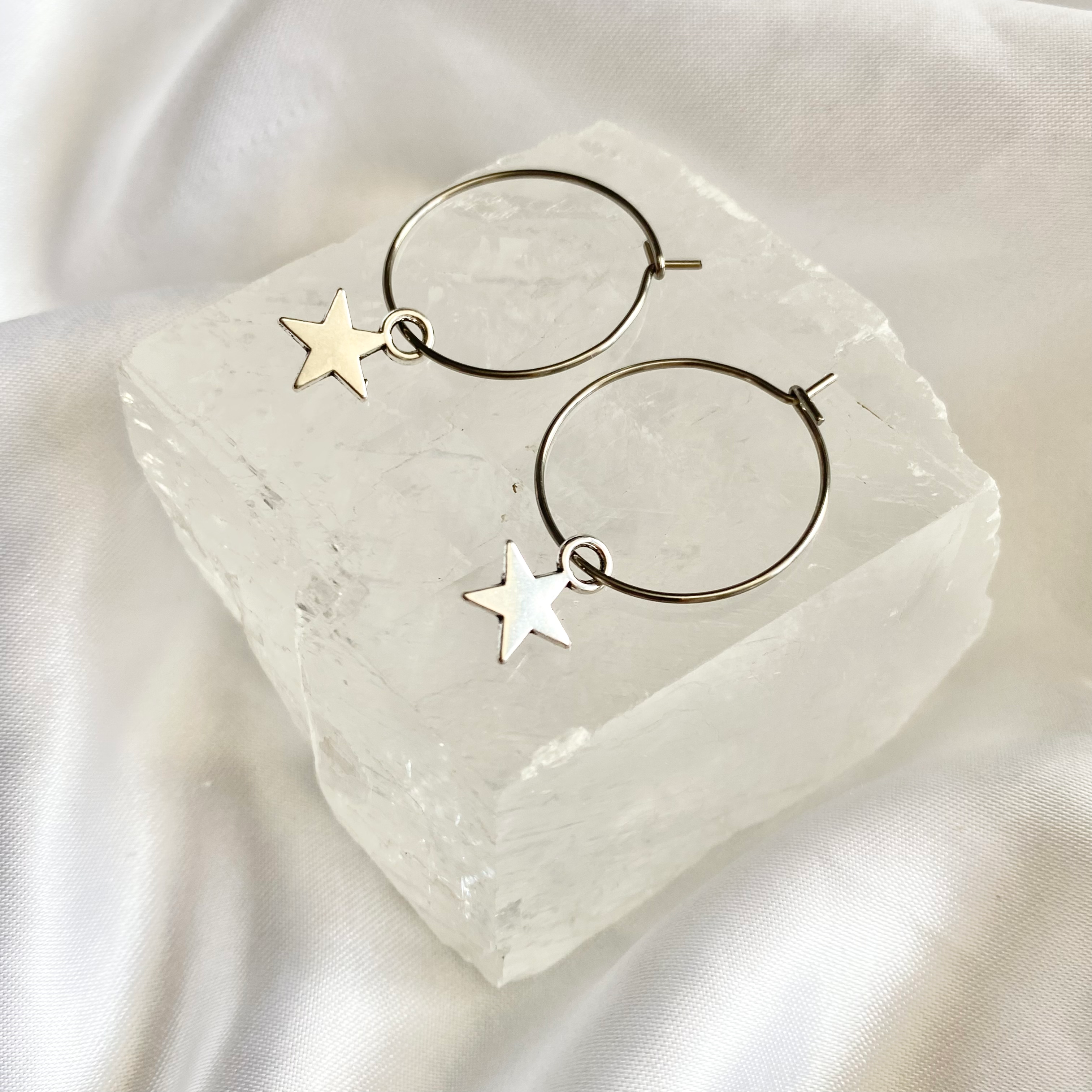 Star Hoop Earrings image 0