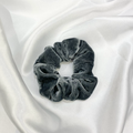 Dark Grey Velvet Scrunchie image 0