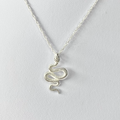 Silver Engraved Snake Necklace image 0
