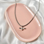 Silver Mini Realistic Bee Necklace image 1