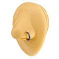 Royal Blue CZ Lined Bendable Hoop image 0