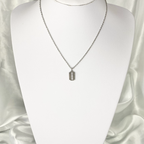 Silver Mini Razor Blade Necklace image 1