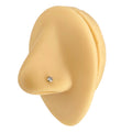 Silver Cubic Zirconia Heart Nose Stud image 0