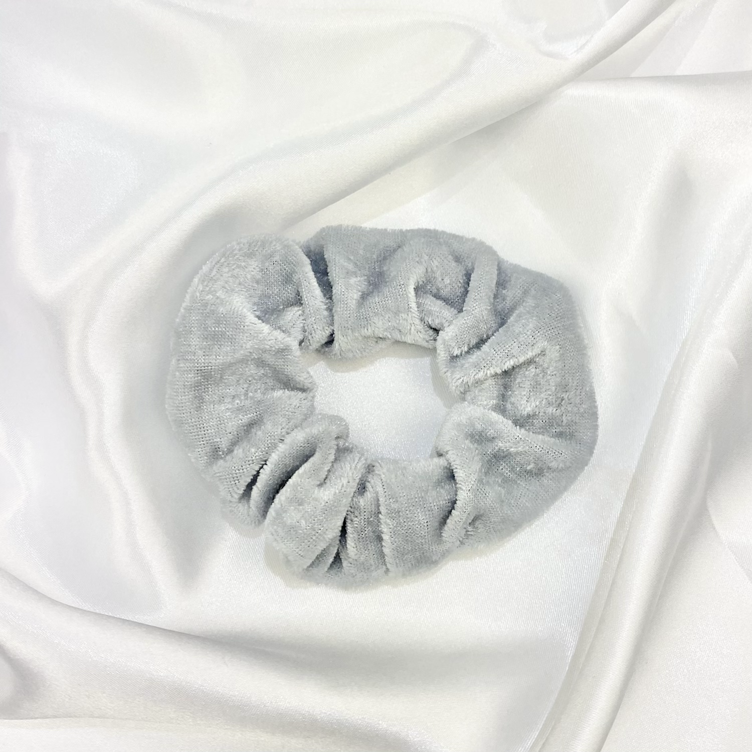 Grey Velvet Scrunchie image 0