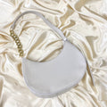 Beige Croc Saddle Shoulder Bag image 0