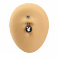 Black Playboy Print Inlay Belly Bar  image 0