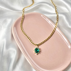 Emerald Green Royal CZ Necklace image 1