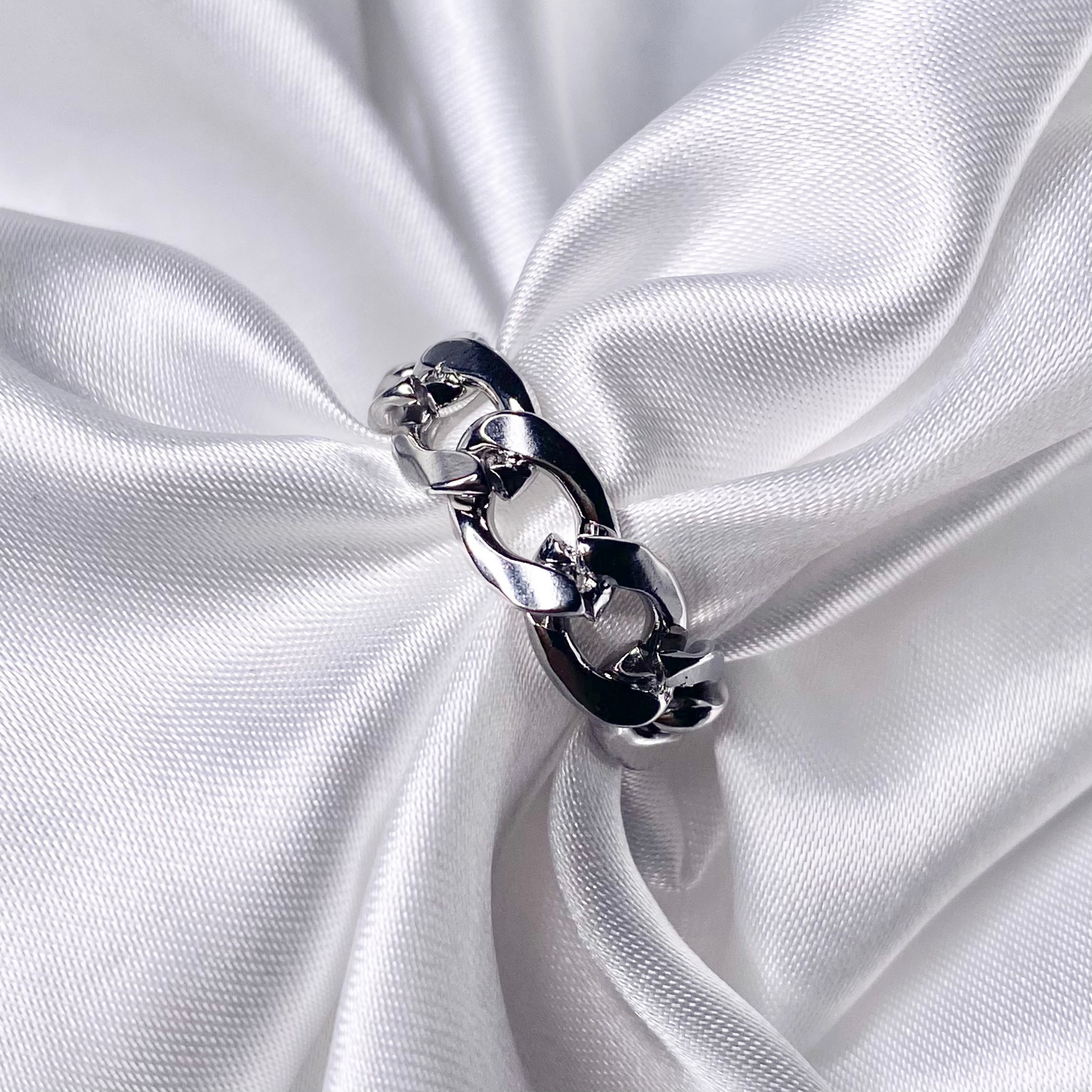 The Silver Industrial Chain Ring image 0