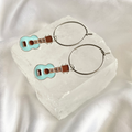 Blue Guitar Hoop Earrings image 0