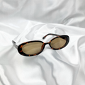 Tortoiseshell Oval Sunglasses image 0