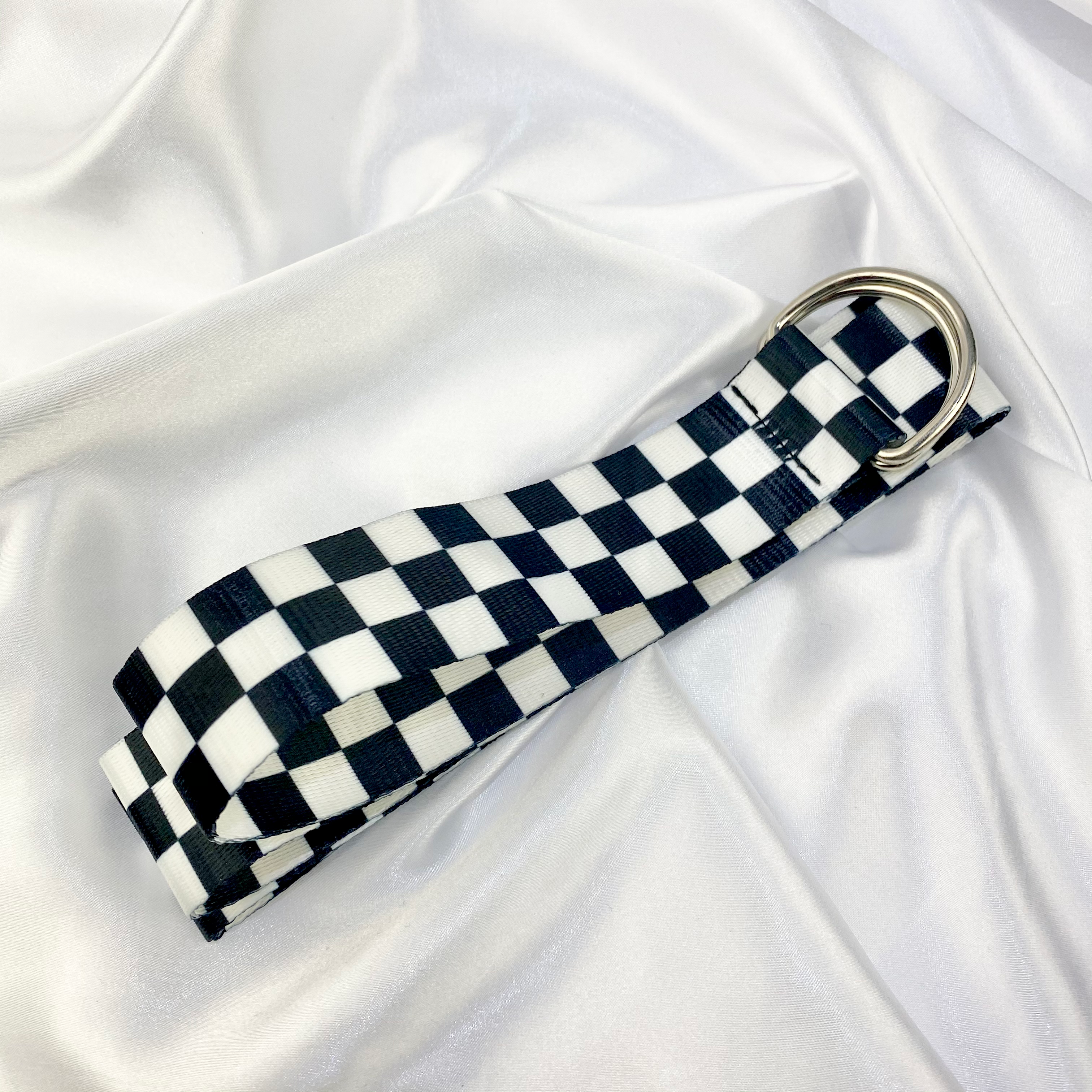 Checkered D Ring Belt image 0