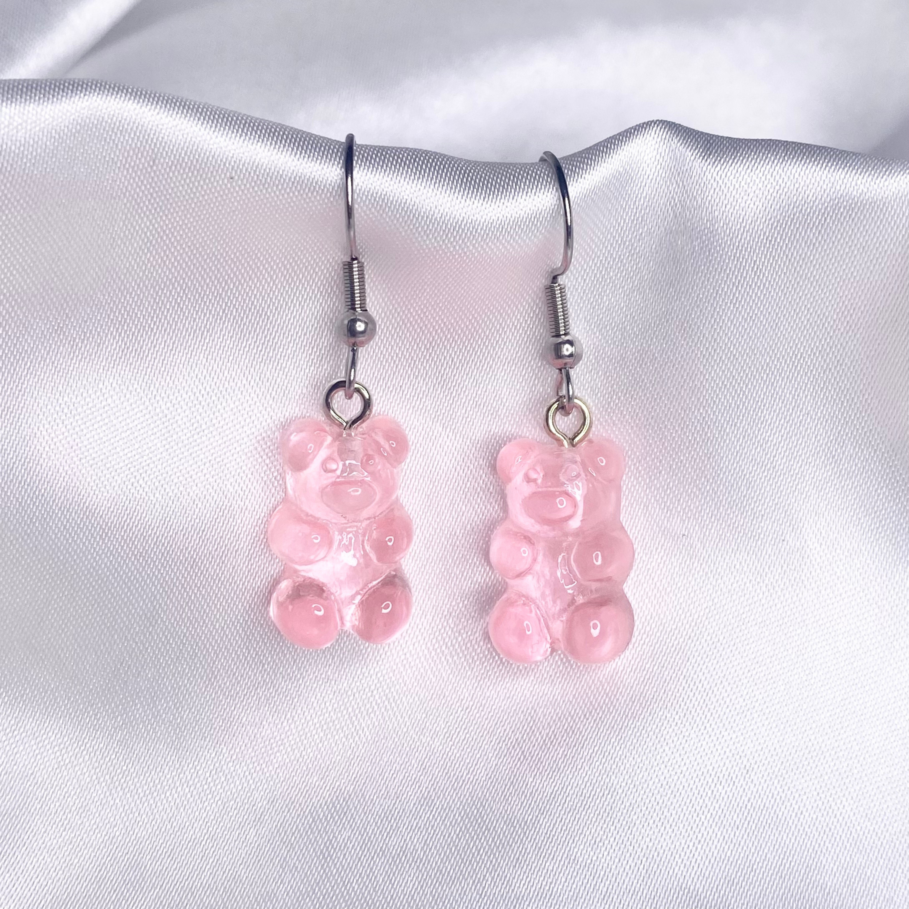 Cotton Candy Gummy Bear Earrings image 0