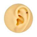 Silver Red CZ Ball Top Flat Back Stud image 0