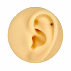 Silver Red CZ Ball Top Flat Back Stud image 0