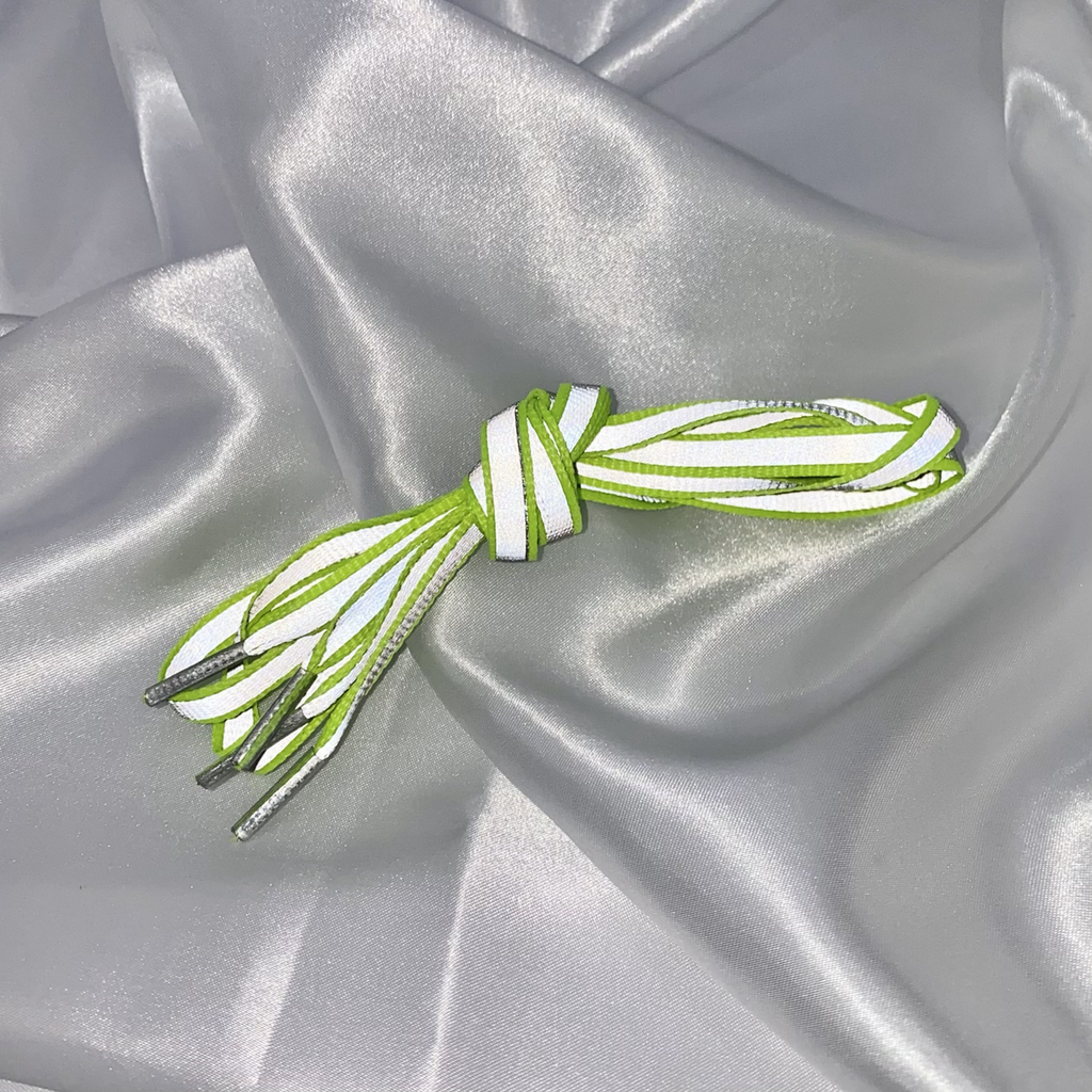Green Retro Reflective Laces image 1