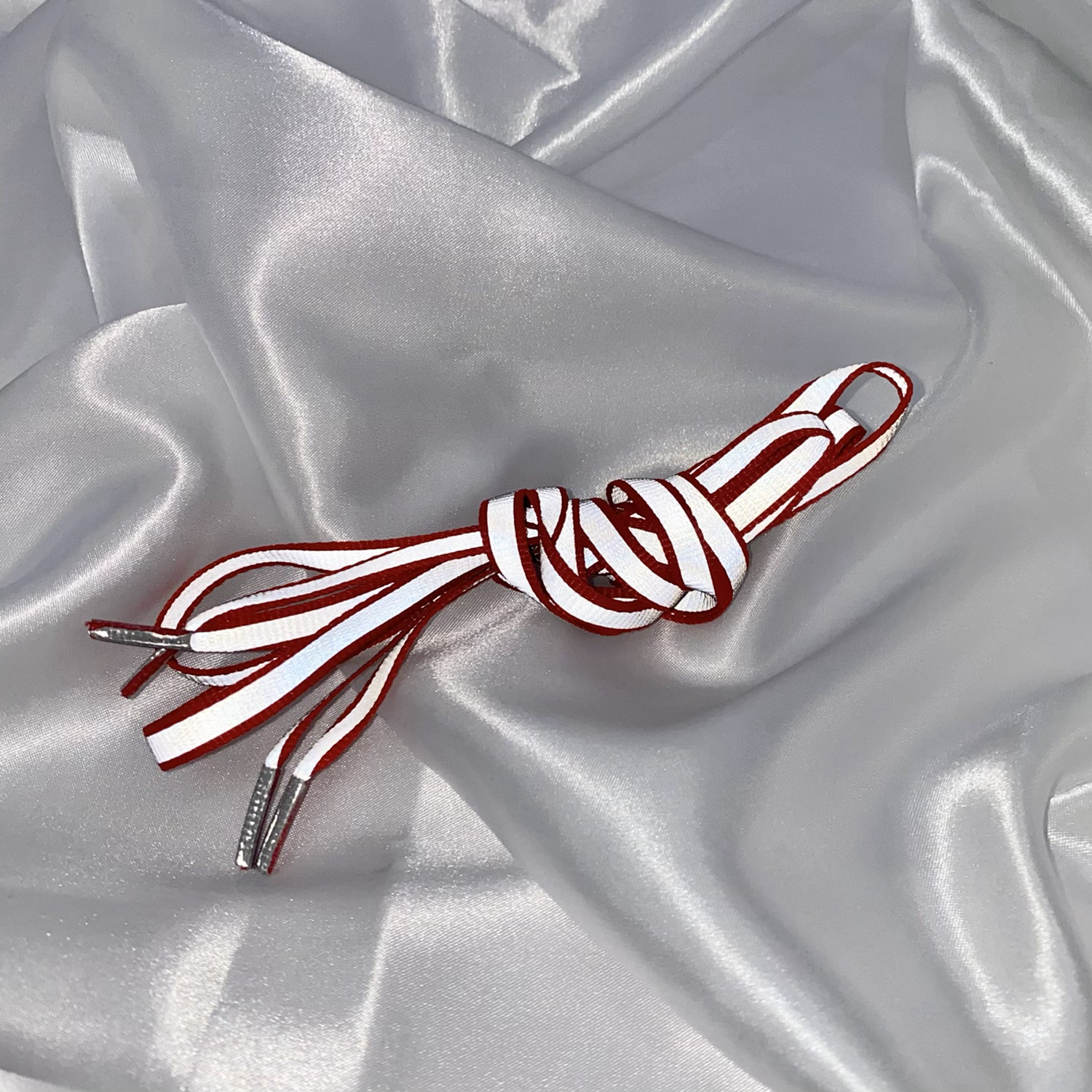 Red Retro Reflective Laces image 1