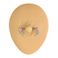 Pink CZ Shooting Stars Nipple Bar image 0