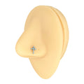 Blue CZ Cross Nose Stud image 0