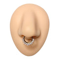 Gold Fake Septum Cubic Zirconia Hoop image 0