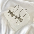 Dragonfly Hoop Earrings image 0