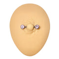 Pink Cubic Zirconia Nipple Bar image 0