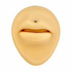 Silver AB CZ Ball Top Flat Back Stud image 1