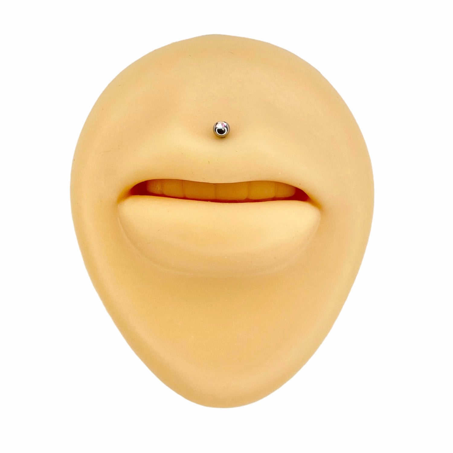 Silver AB CZ Ball Top Flat Back Stud image 1
