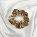 Light Brown Velvet Scrunchie image 0