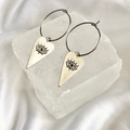 Heart Evil Eye Hoop Earrings image 0