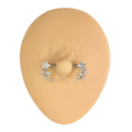 Silver CZ Shooting Stars Nipple Bar image 0