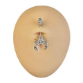 Silver Multi Gemmed Scorpion Belly Bar image 0